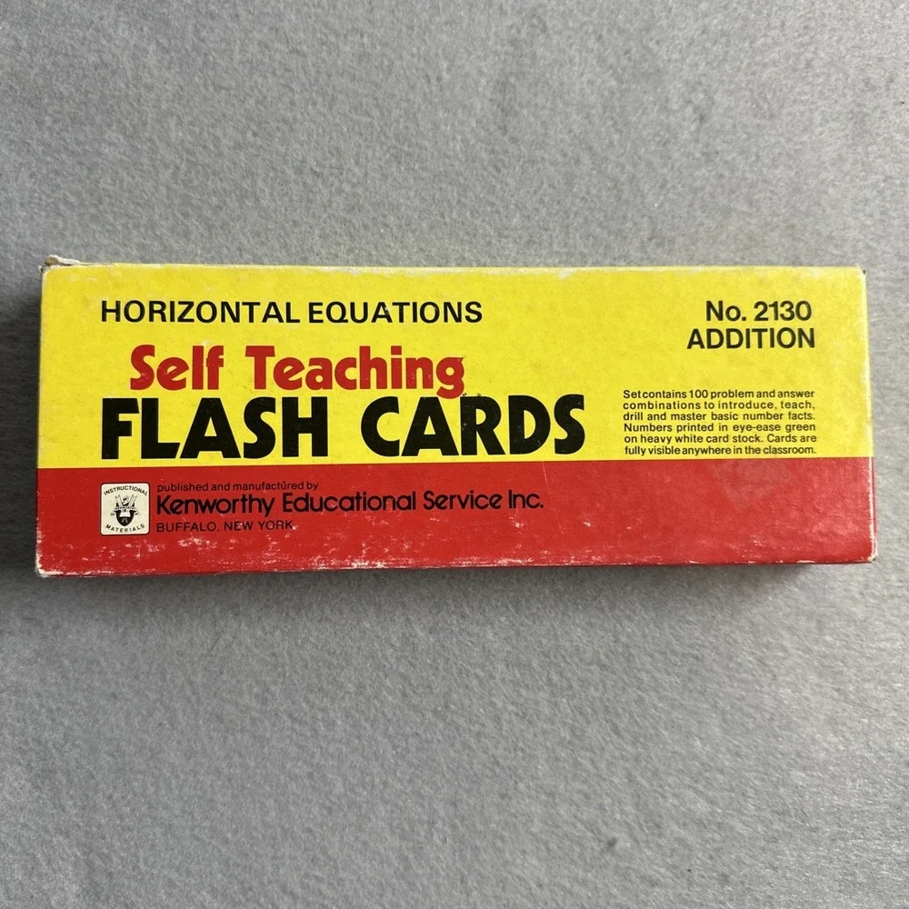 KENWORTHY Self-Teaching Multiplication  Flash Cards #2131 Vertical Equation VTG